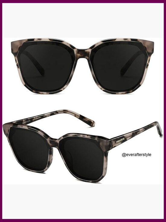Oversized Square Sunglasses with UV Protection, Acetate Frame main image 5
